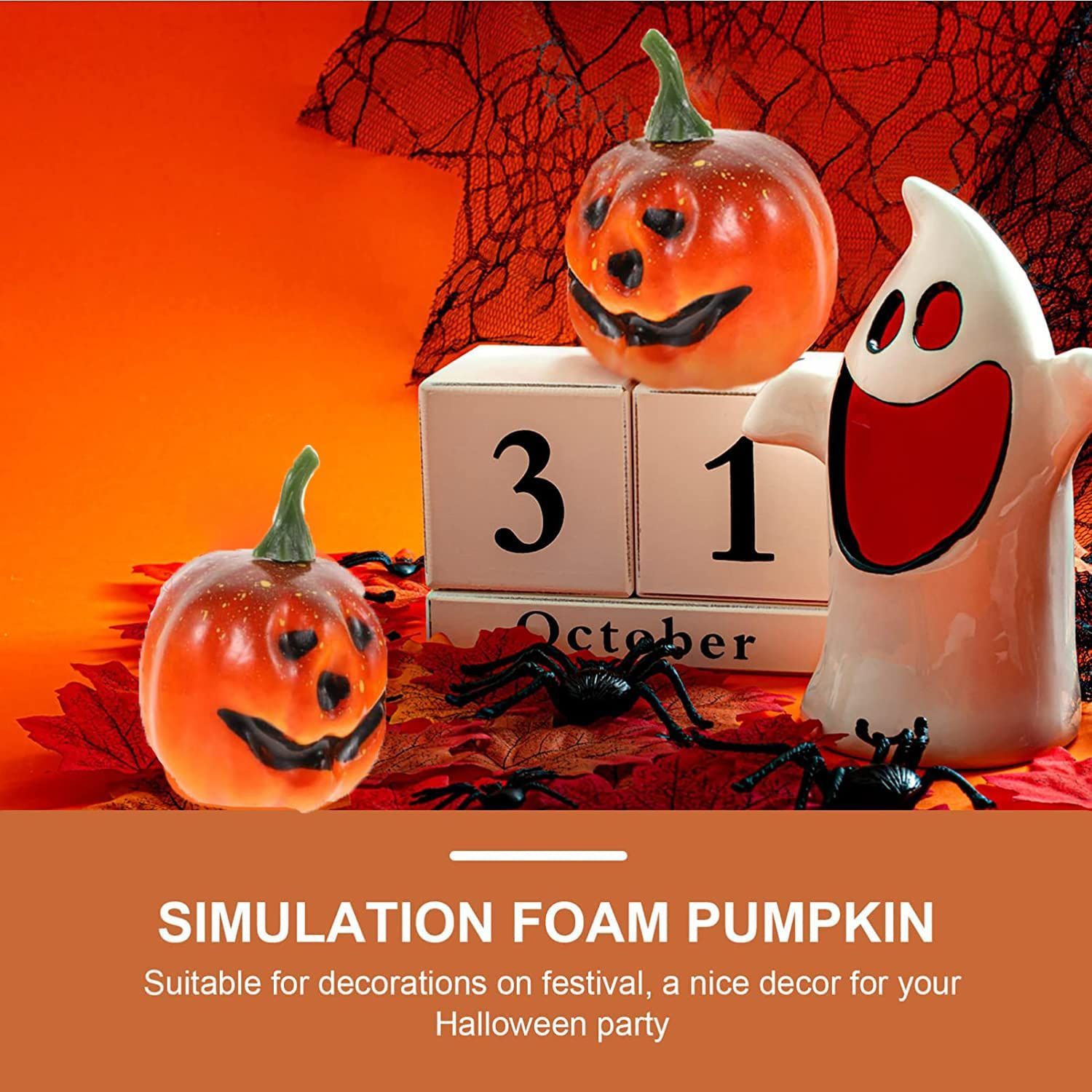  偽パンプキン パンプキン装飾 Halloween カボチャデコレーション 写真小道具 かぼちゃ 置物 パーティー 撮影 感謝祭 人工南瓜 偽南瓜 デコレーション 南瓜模型 部屋飾り物 屋外 室内 飾り付け 人造南瓜セットイミテ ハロウィン 季節 年中行事