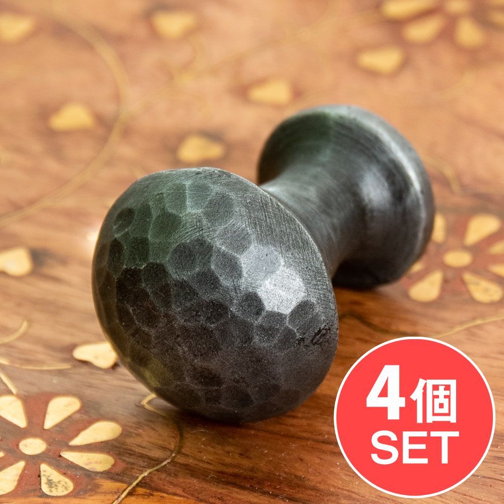 【4個セット】槌目仕上げ アイアンプルノブ ヴィンテージ調 直径3cm / セット 取っ手 プルノブ DIY インテリア