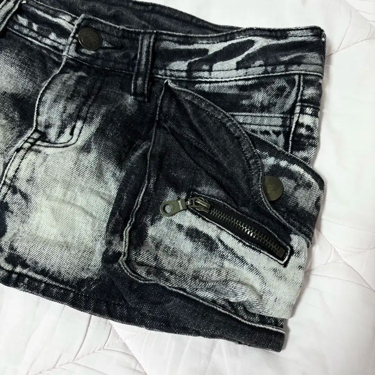 キューヴィンテージ パンクギャル デニムスカート