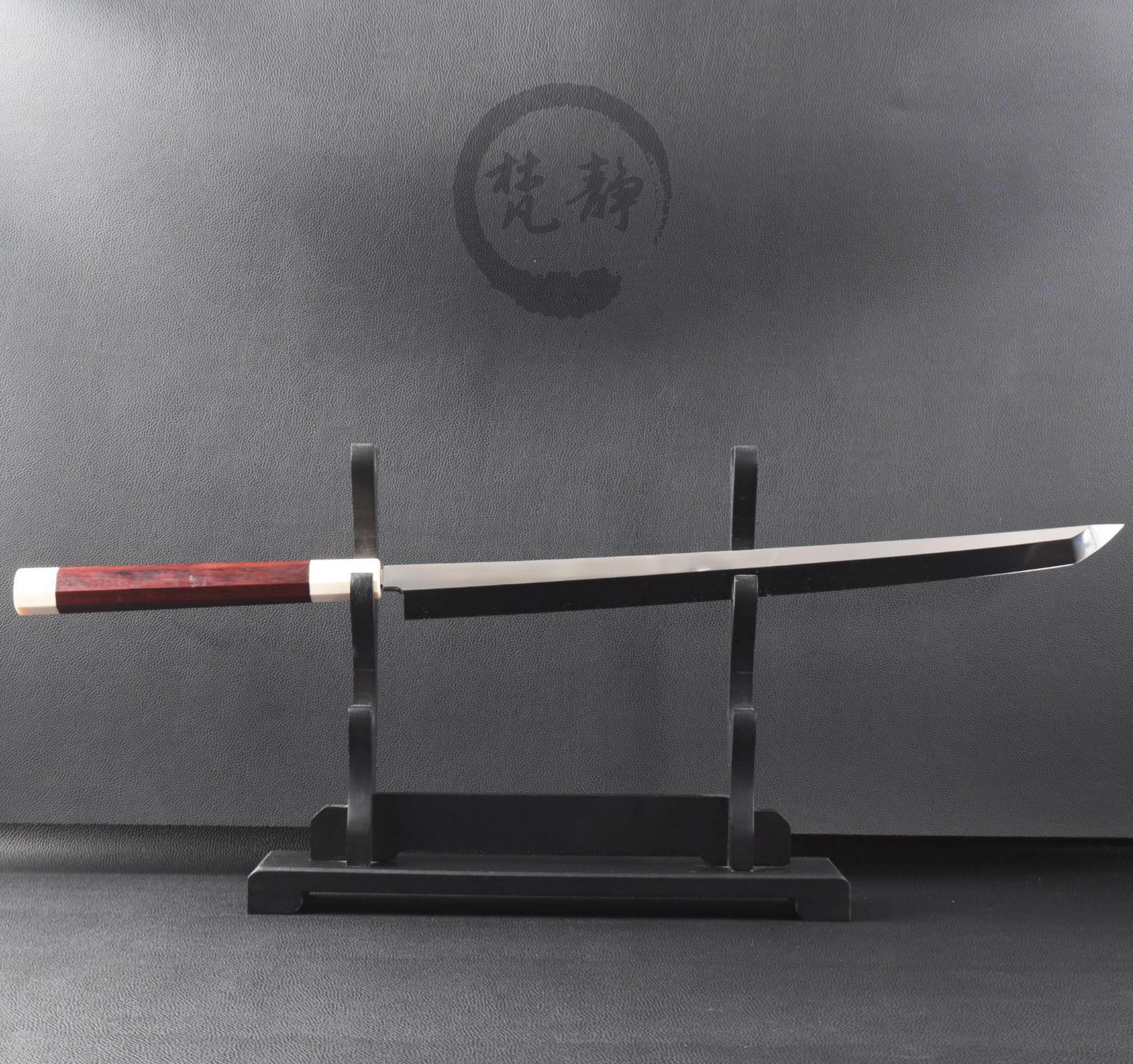 マグロ包丁 刃渡600mm 本刃付け 通常鏡面仕上げ スネークウッド人工