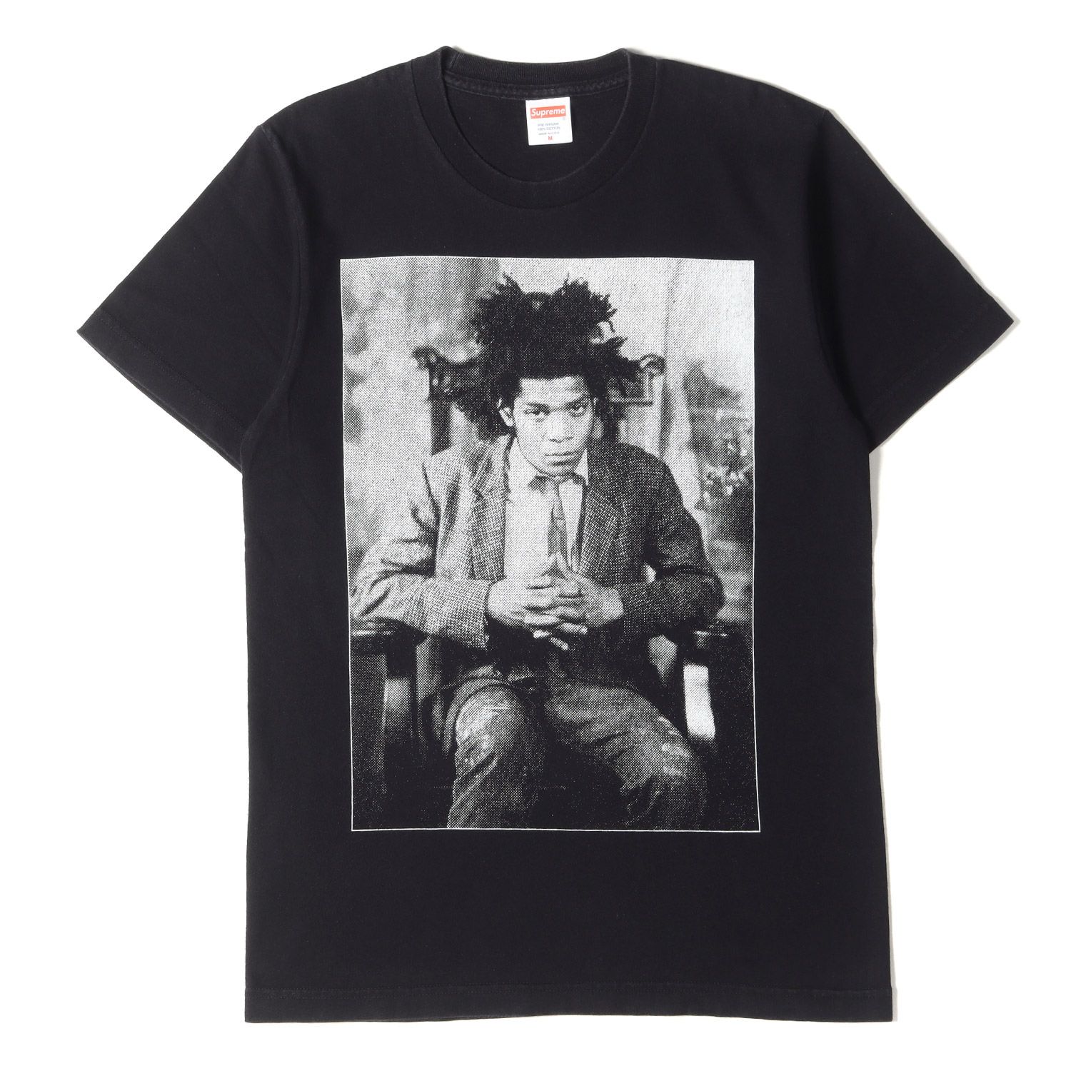 Supreme シュプリーム Tシャツ サイズ:M 13AW Basquiat バスキア ポートレイト フォト プリント クルーネック 半袖 Tシャツ  Portrait Tee ブラック 黒 トップス カジュアル ストリート ブランド コラボ