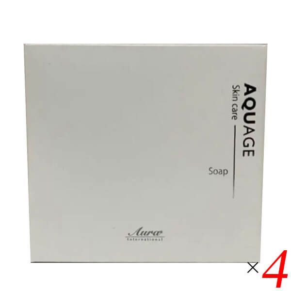 アクアージュ スキンケア ソープ 80g （わくねり石鹸） 4個セット アウラインターナショナル 洗顔 石鹸 保湿 送料無料