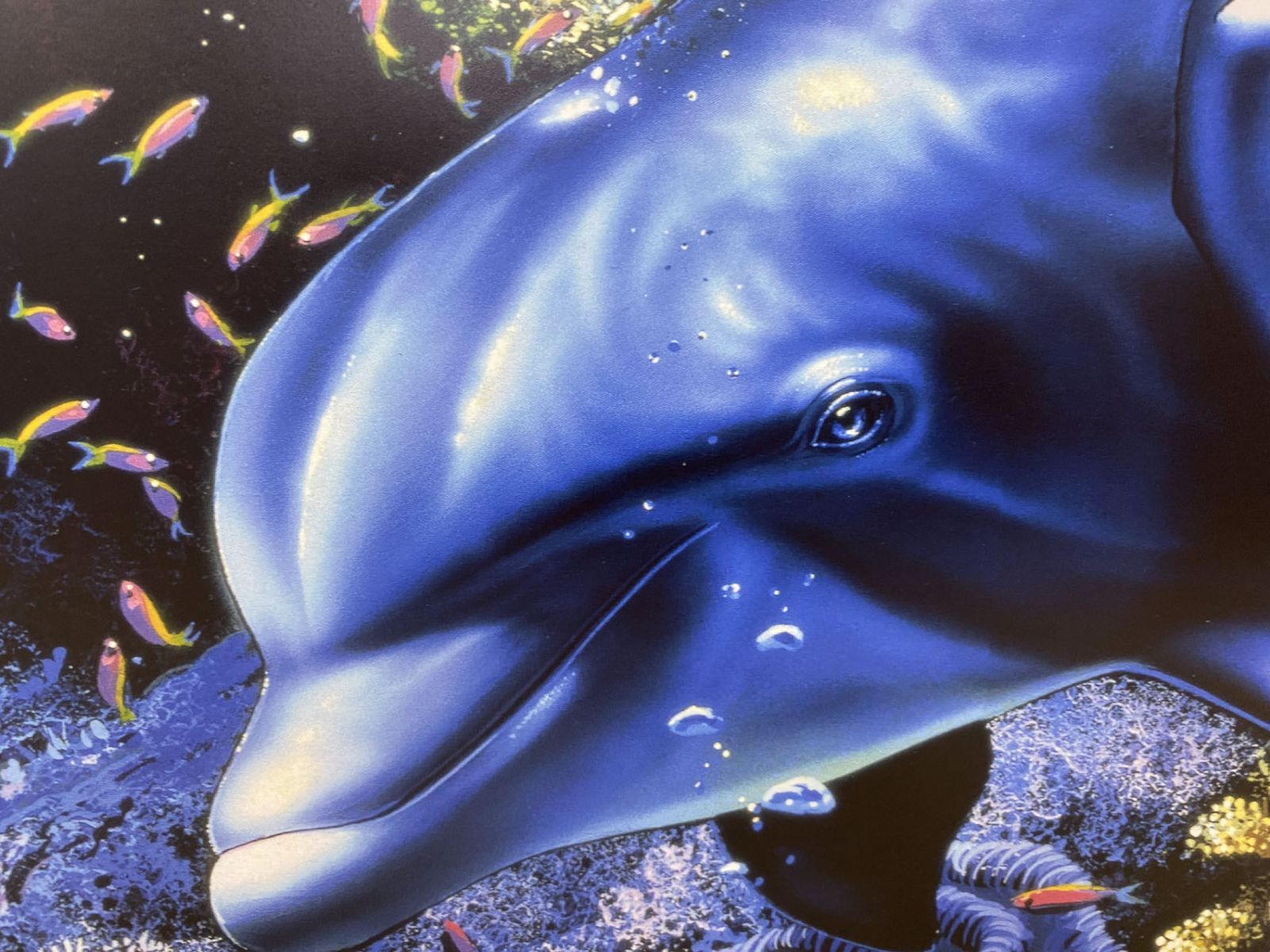 ラッセン ポスター「マザーズ ラブ」海 マリンアート イルカ