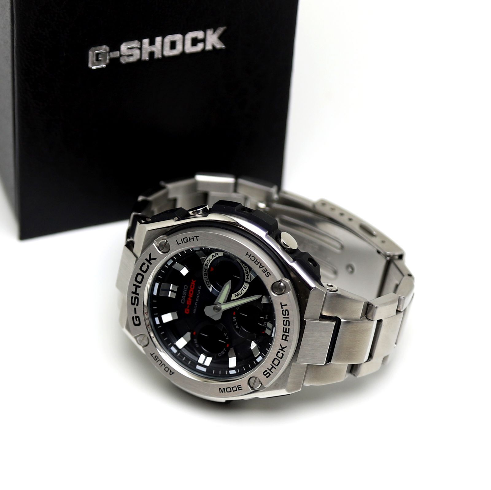 カシオ G-SHOCK 腕時計 黒文字盤 アナログ デジタル 電波 ソーラー G 