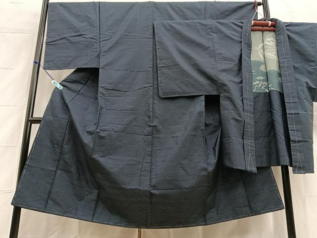 平和屋着物男性　本場大島紬　アンサンブル　絣文様　正絹　逸品　未使用　BAAQ2357xa