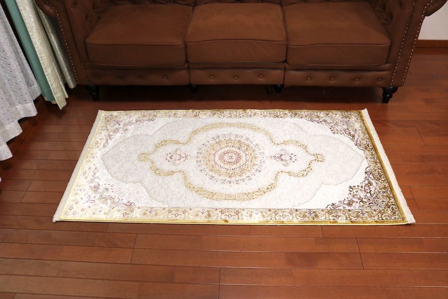 玄関マット ペルシャ柄絨毯79×154