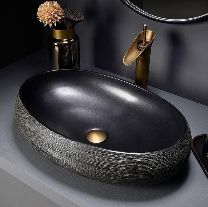 推薦 感溢れる 高品質 洗面ボウルセット 洗面ボール 陶器 手水鉢 手洗器 手洗い鉢 洗面器 蛇口 排水金具付