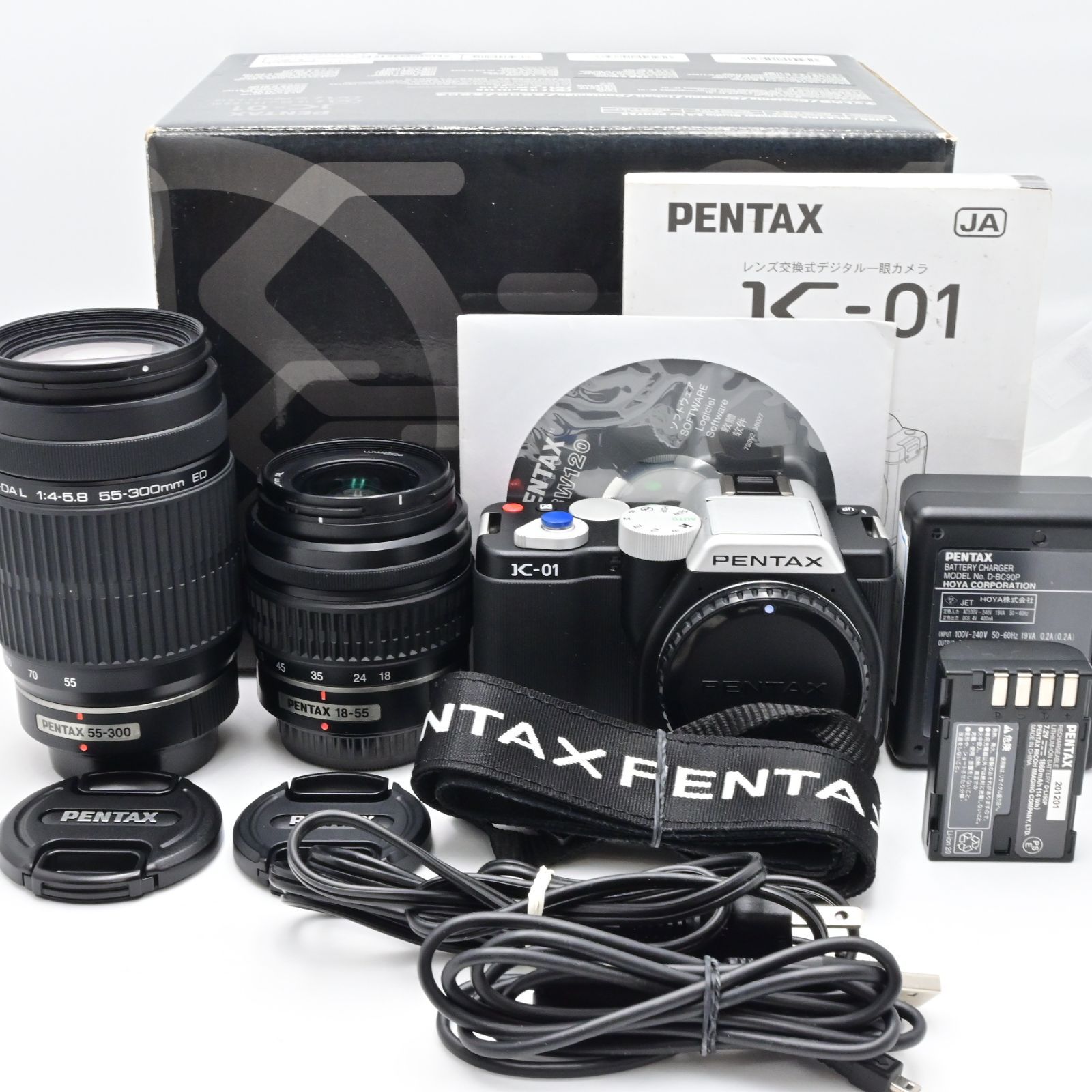 PENTAX ミラーレス一眼カメラ K-01ダブルズームレンズキット ブラック