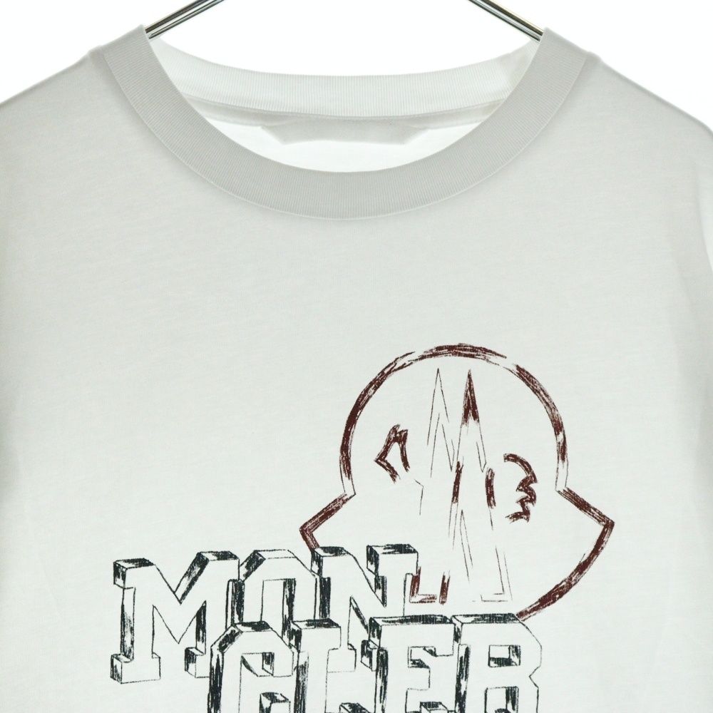 MONCLER (モンクレール) フロントロゴ 長袖Tシャツ ロンT MONCLER フロントバンダナプリントTシャツ MONCLER (モンクレール