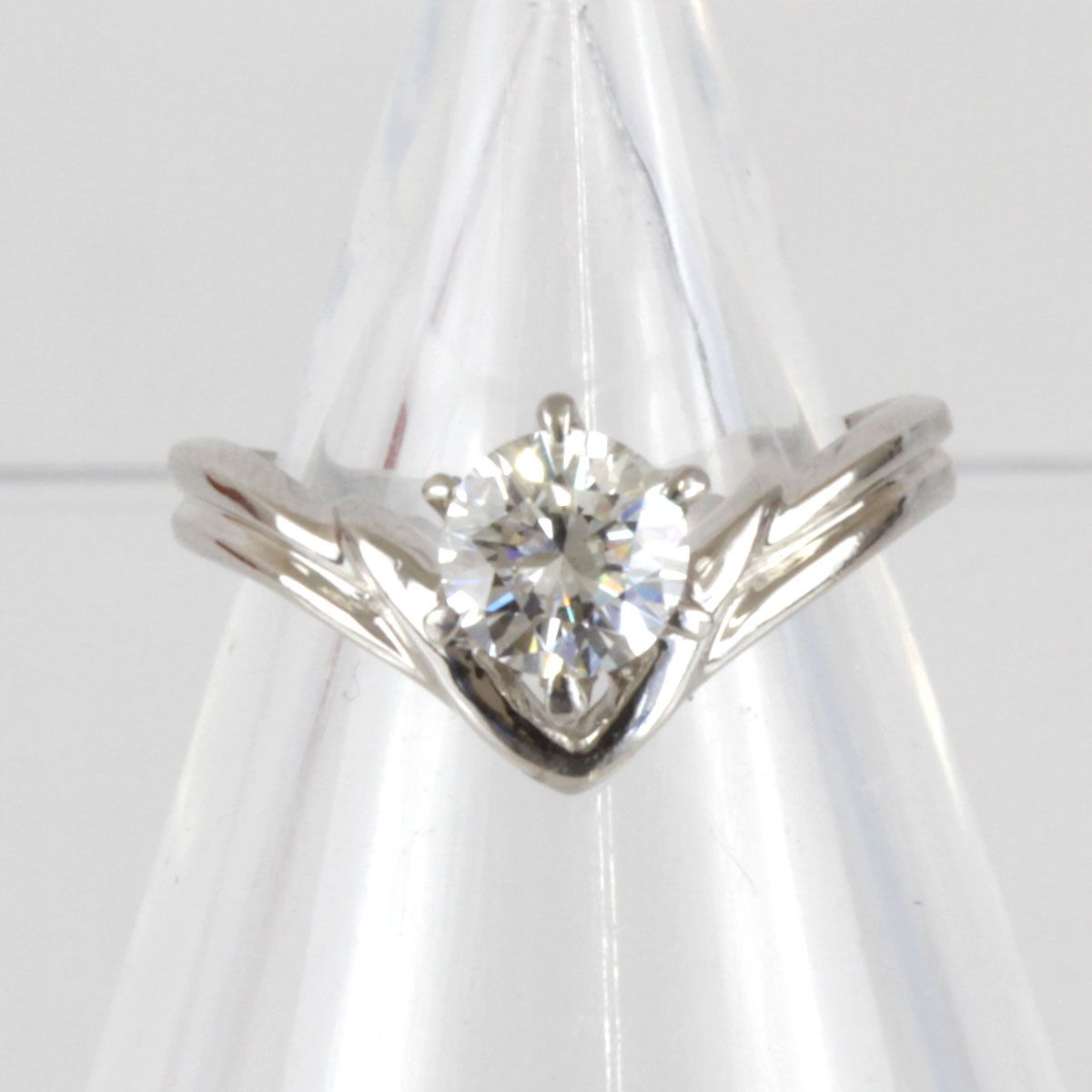 美品『USED』 Pt900 リング・指輪 ダイヤモンド 0.595ct 3.7g 7号 ...
