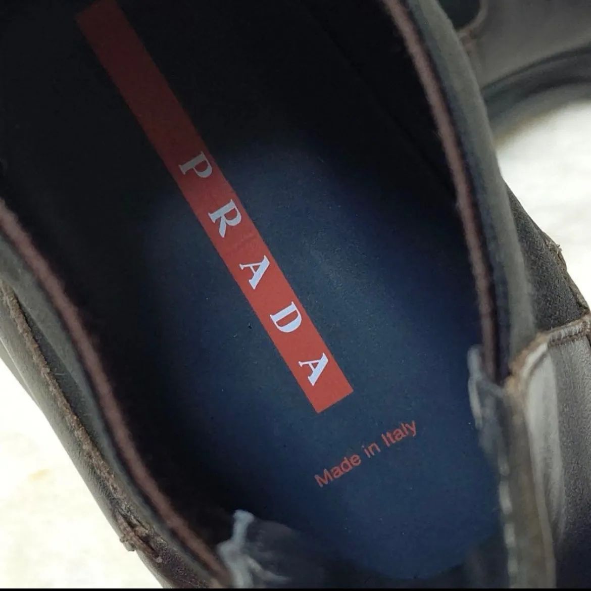伊製◎高級感【PRADA SPORTSPRADA】プラダ スポーツ 革靴 レザー