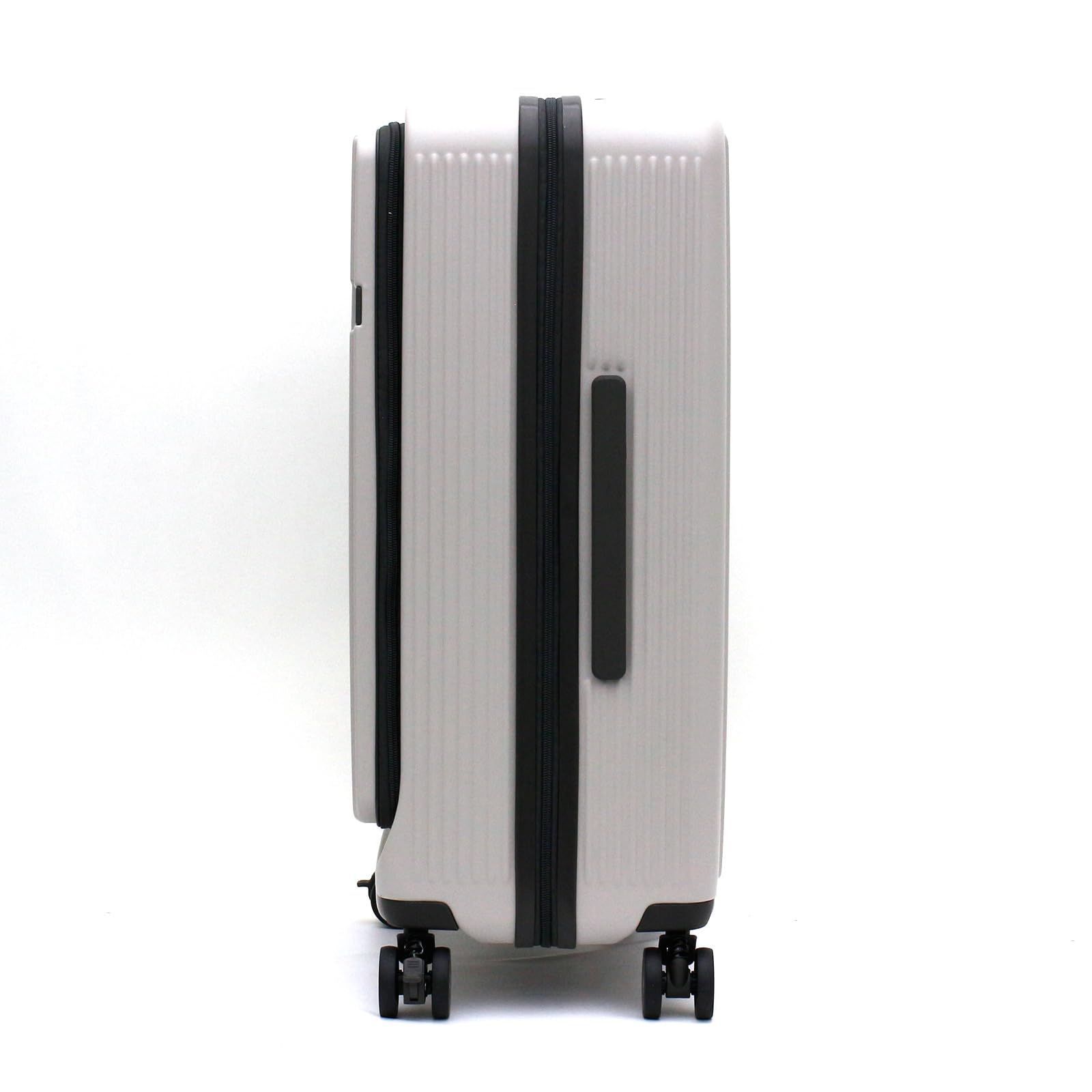 【新着商品】ハピタス オシャレなのに便利機能満載 ジッパー スーツケース カギ、ダイヤルが両方使えるのはシフレだけ！ ストッパーキャスター [シフレ]  フロントオープン HPL2281 4.6kg ライトアイボリー