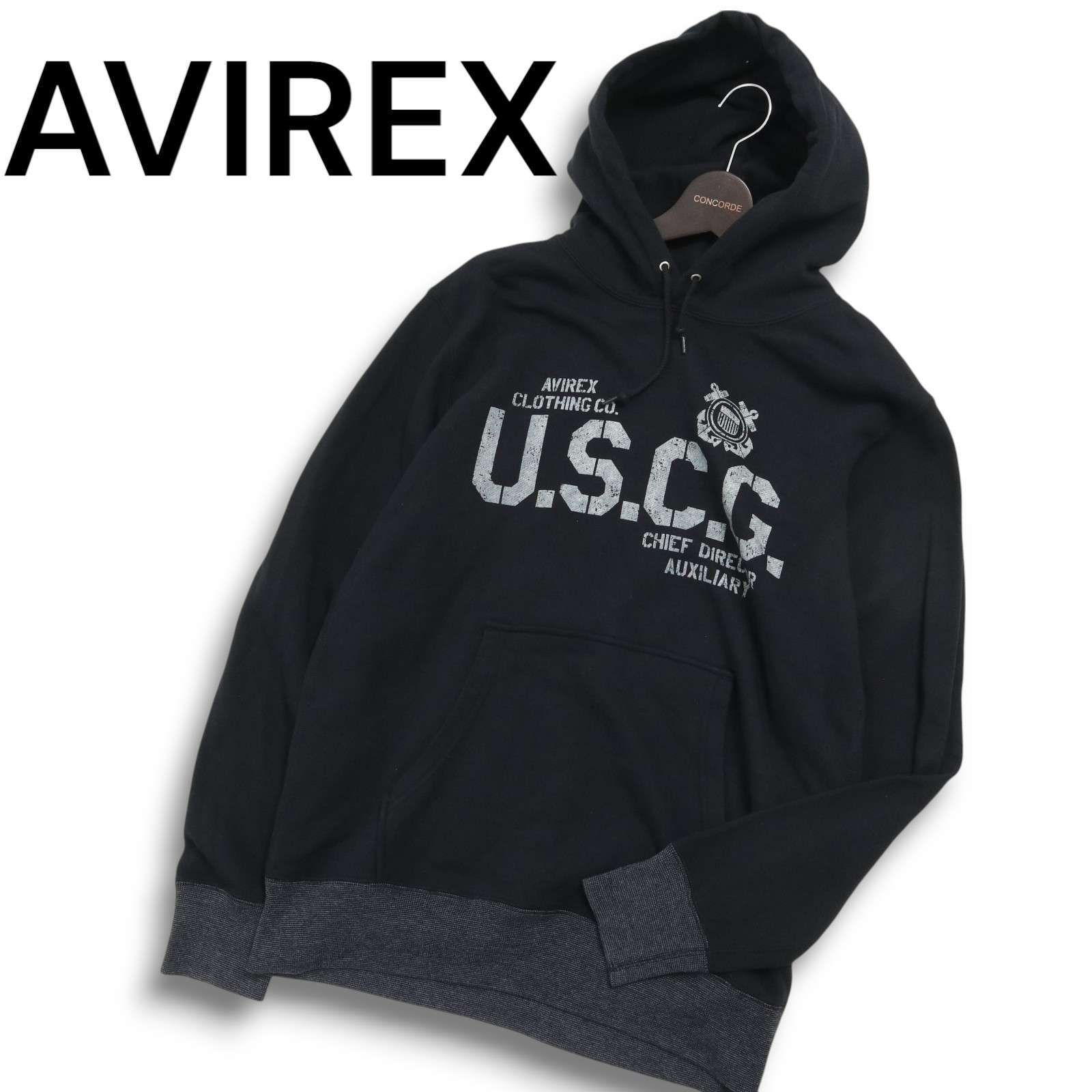 AVIREX アヴィレックス 通年 U.S.C.G.☆ スウェット ロゴ プリント 