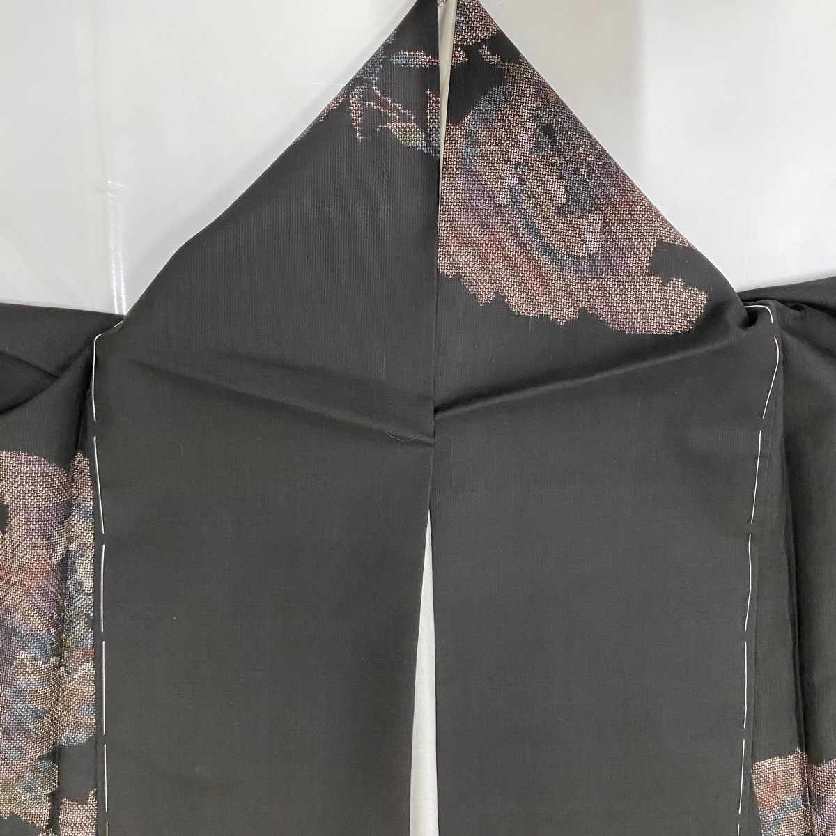 MaxMara シルク 配色 カットソーロングワンピース ブラック