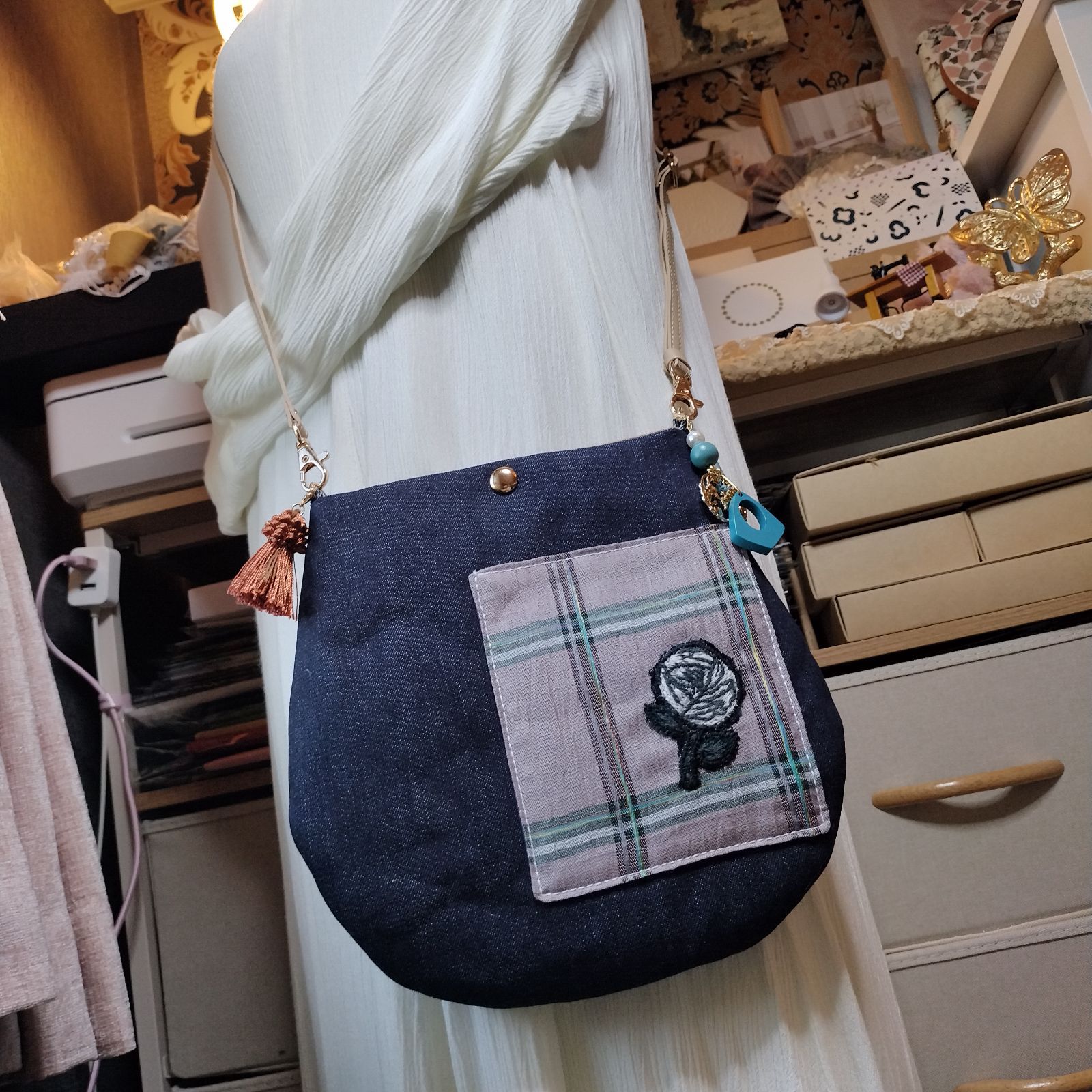 ✢幸 series✢ B6797 ハンドメイド バッグ 刺繍 手刺繍 大人