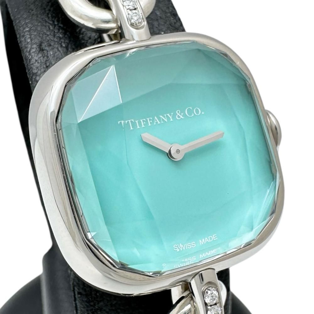 TIFFANY-Co.|ティファニー ハードウェアウォッチ 73331269 保証書|ギャラ| き 腕時計 ステンレススチール|スターリングシルバー クオーツ ブルー文字盤|シルバーベルト レディース
