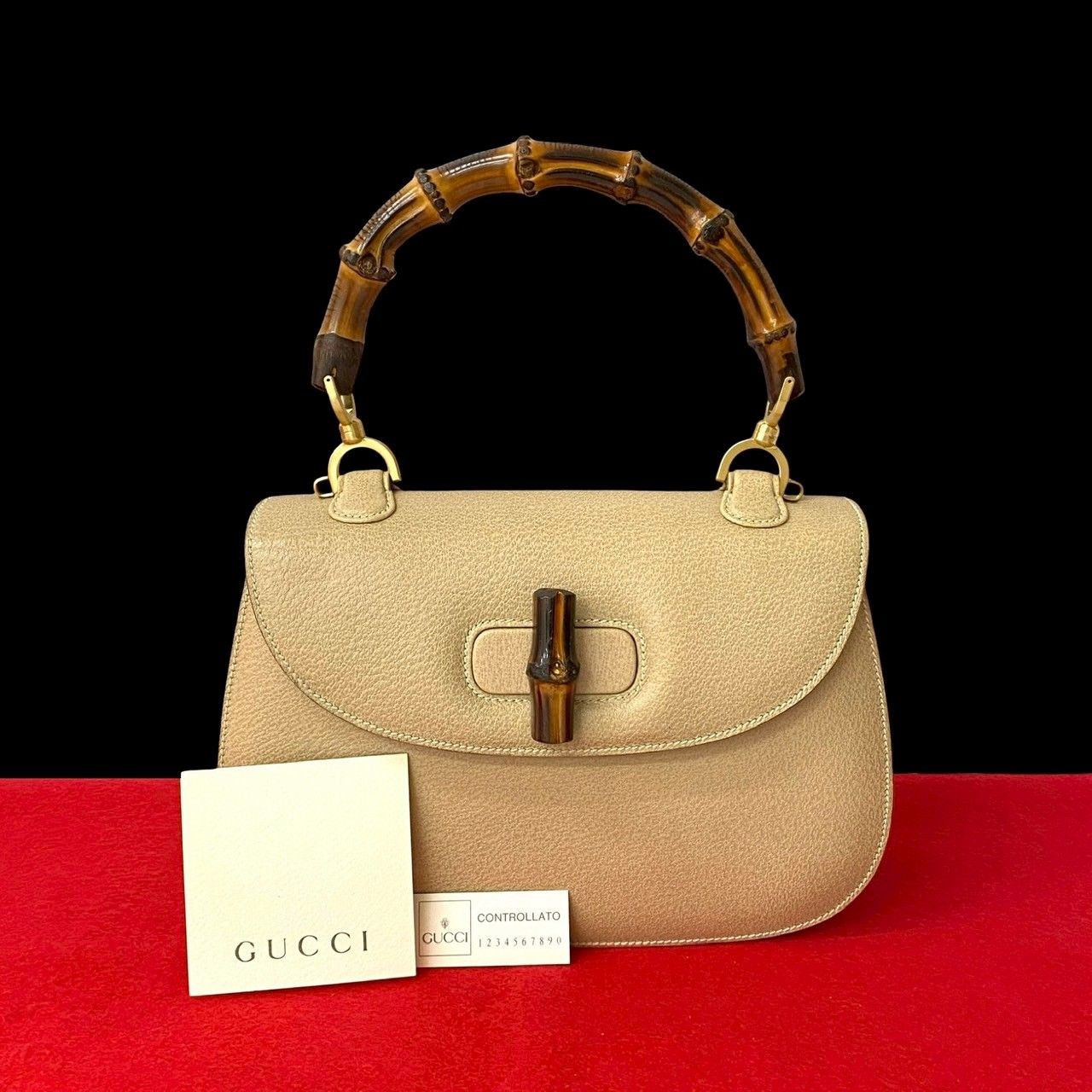 ほぼ未使用 GUCCI グッチ オールドグッチ ヴィンテージ シェリーライン 