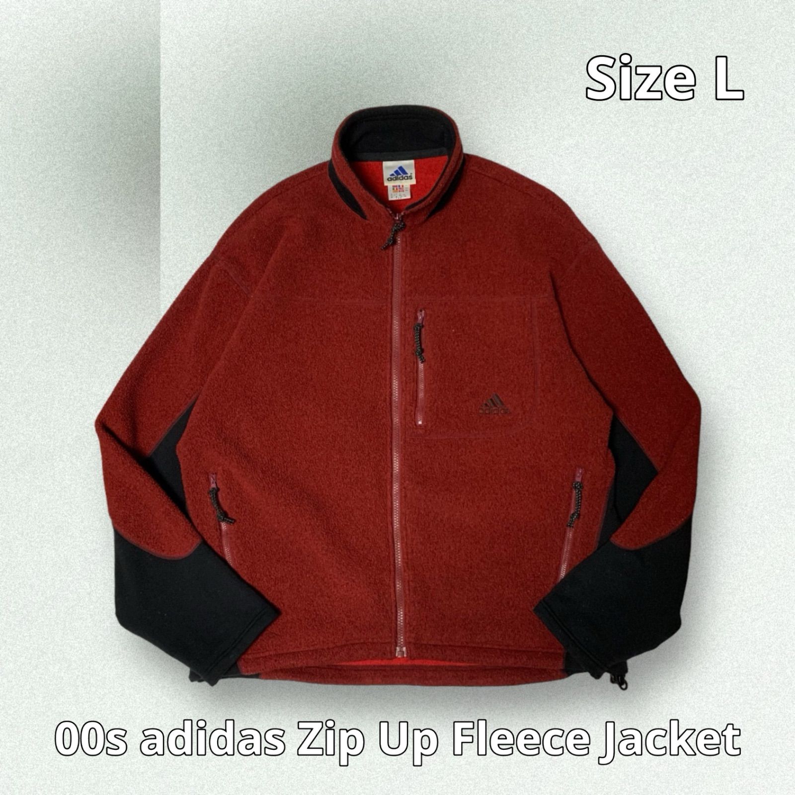 00s adidas Zip Up Fleece Jacket アディダス ジップアップフリース