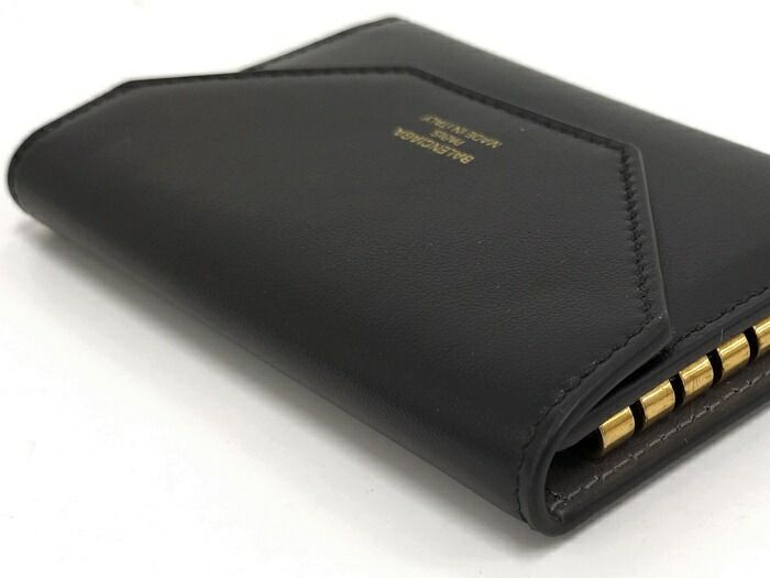 美品☆BALENCIAGA バレンシアガ ペーパー キーケース 6連 ブラック BALENCIAGA（バレンシアガ） キーケース 6連 6本 三つ折り BALENCIAGA
