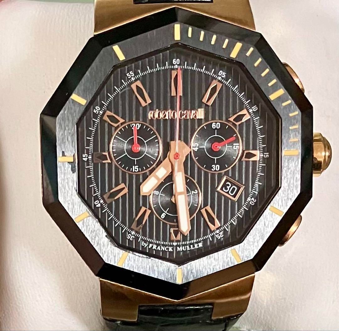 ☆稼働品☆ロベルト カヴァリ by FRANCK MULLER☆メンズ 腕時計 