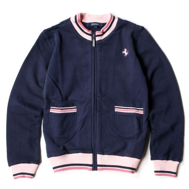 【新品未使用・定価より50％オフ】種類10:ネイビー/7才 フェラーリ スウェット フルジップ フリース キッズ モータースポーツ ウェア Ferrari
