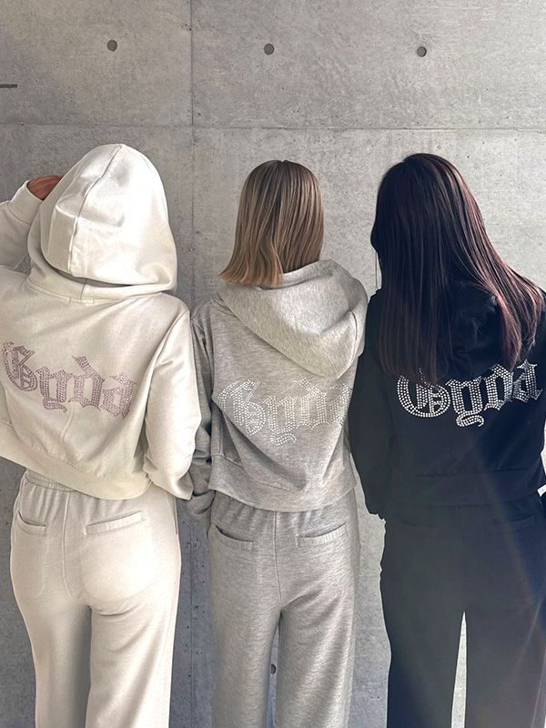 GYDA ジェイダ トップス パーカー レディース おしゃれ かわいい 薄手 シンプル GYDA Short ラメパーカー 長袖 スウェット ショート丈 ラメ 072512936001