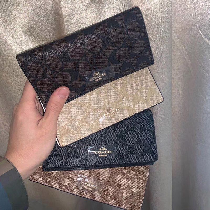 新品 COACH コーチ 長財布 二つ折り財布 シグネチャー ウォレット ...