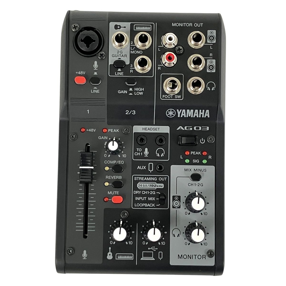 YAMAHA AG03MK2 オーディオインターフェース ジャンク品 箱あり YAMAHA 【史上最大決算セール】AG03MK2 W(ヤマハ)(USBミキサー