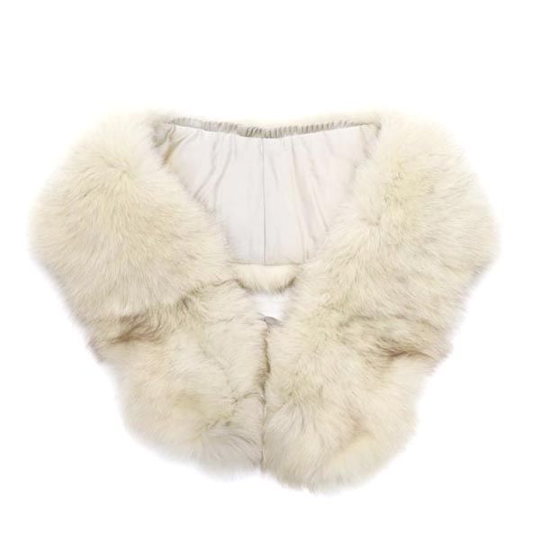 【美品】SAGA FOX ベージュ サガフォックス ファー ショール ベージュ系 SAGA FOX Superb