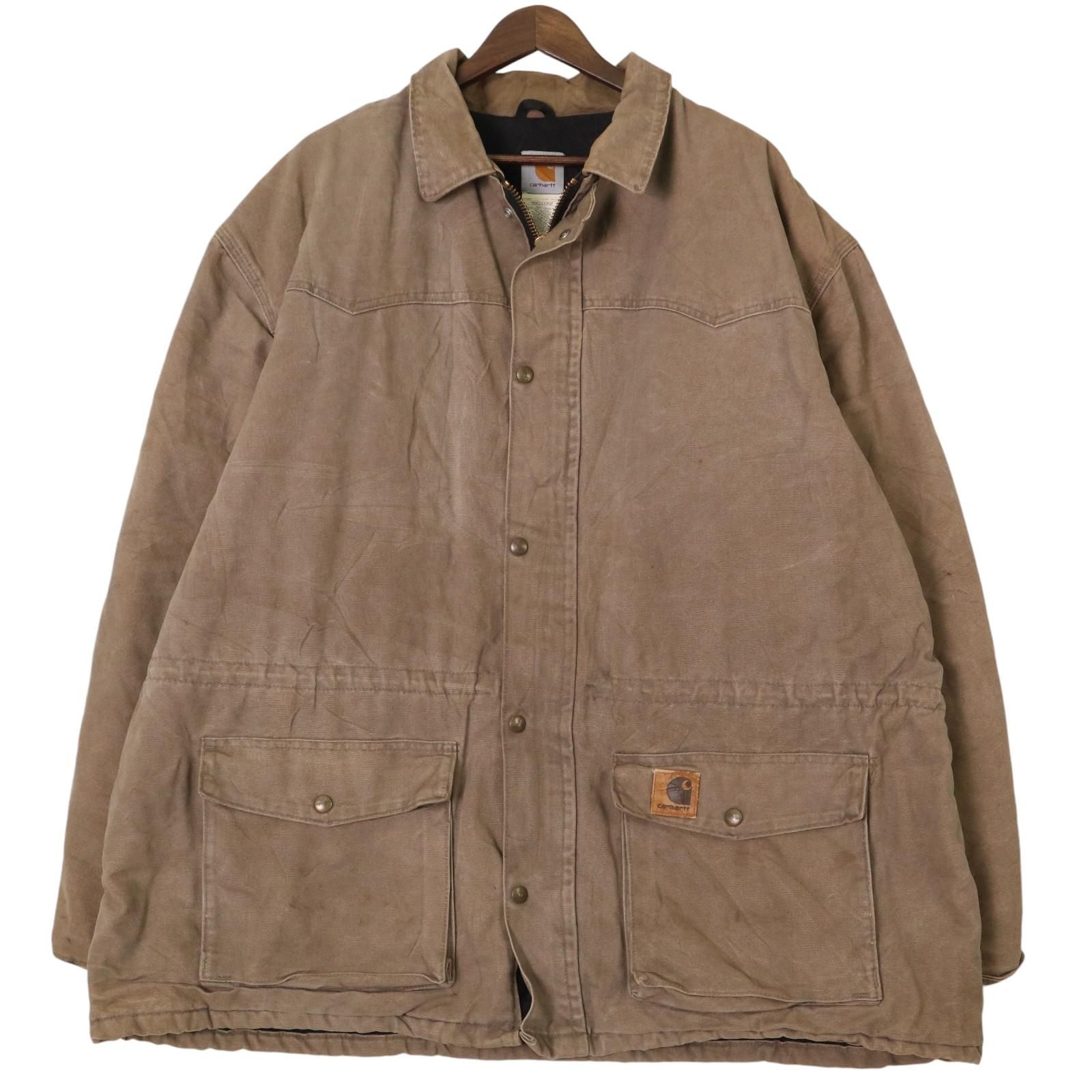 【レアサイズXL☆メキシコ製90s】カーハート ダックジャケット ブラウン レディース] 1990s~ メキシコ製 ヴィンテージ カーハート ダック