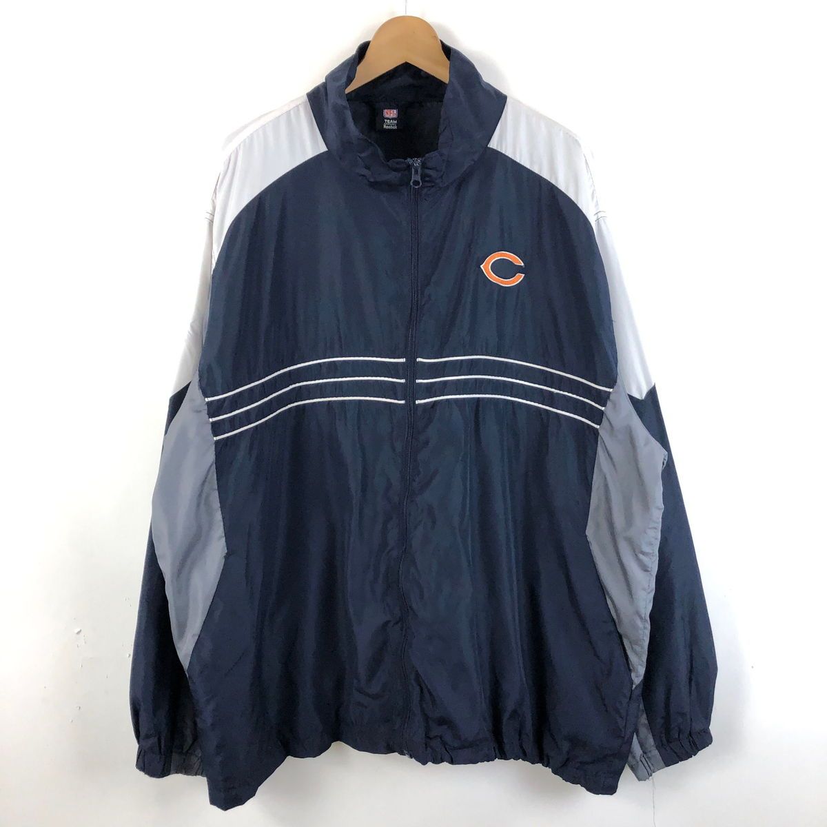 【古着】 Reebok × NFL ナイロンジャケット シカゴ ベアーズ ブラック系 メンズXL以上 【中古】 n051982