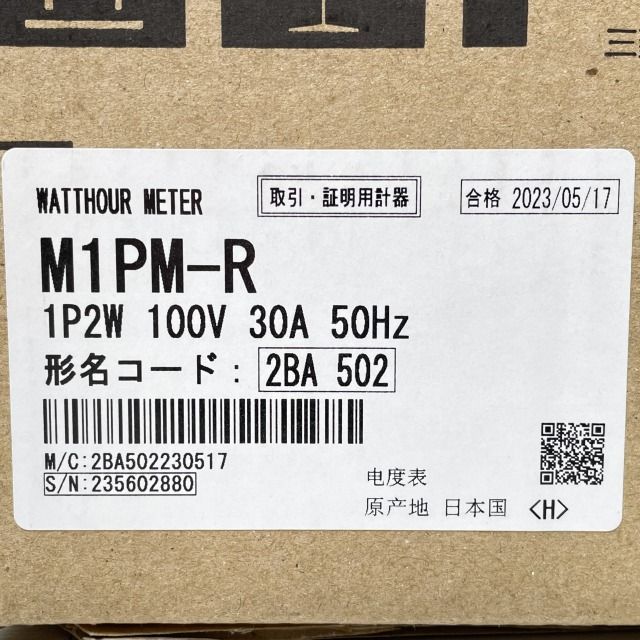 M1PM-R 1P2W 100V 30A 50HZ 電力量計 23年製 三菱電機 【未使用 開封品】 □K0047355 - メルカリ