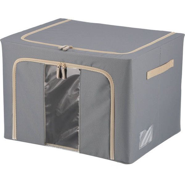 まとめ 窓付＆積み重ね収納ボックス ７２Ｌ ＧＹ ×6セット