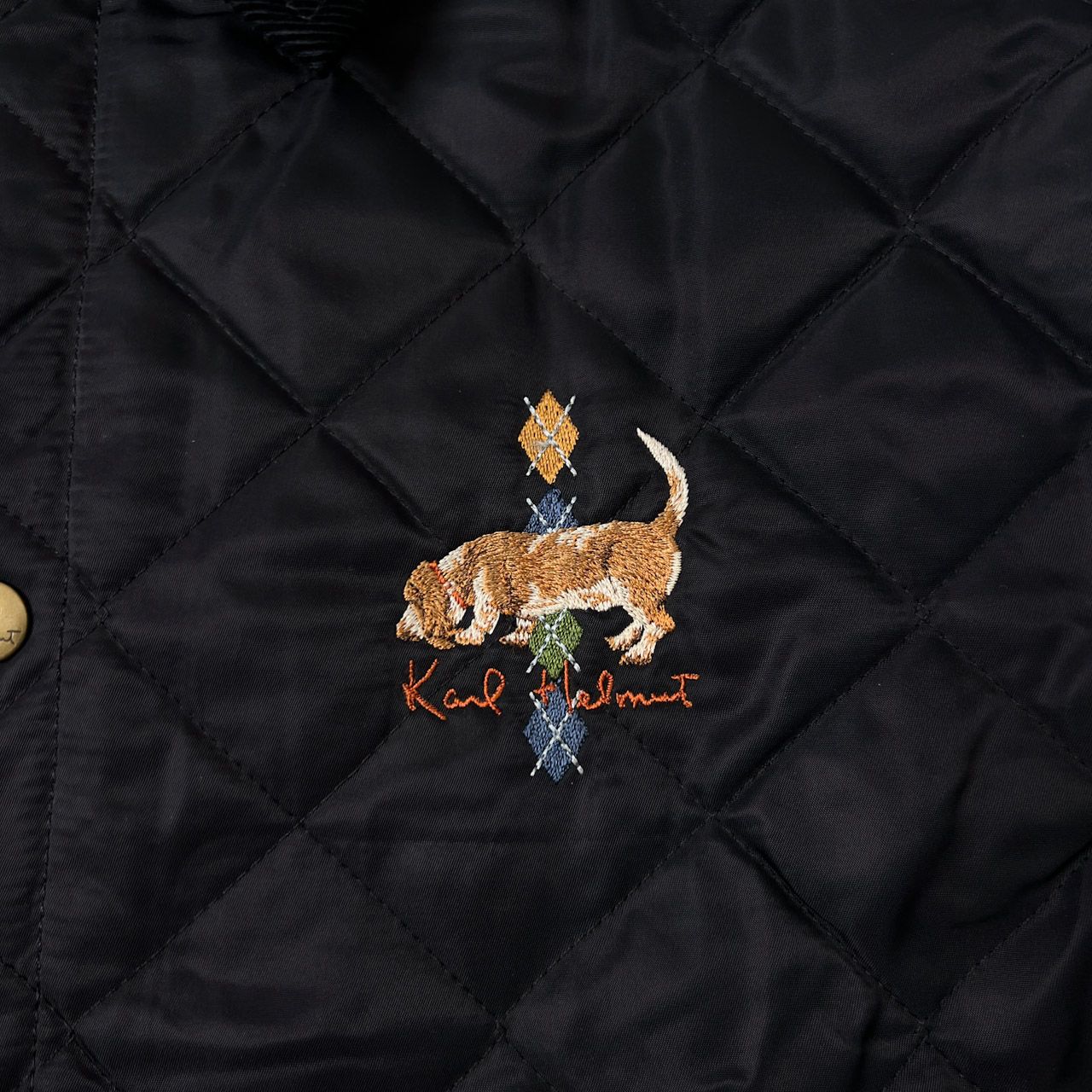 Karl Helmut カールヘルム リバーシブル キルティングジャケット 犬総