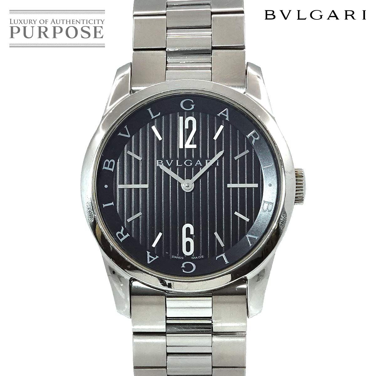 ブルガリ BVLGARI ソロテンポ ST37S メンズ 腕時計 ブラック 文字盤 クォーツ ウォッチ Solotempo 90222126 -  メルカリ