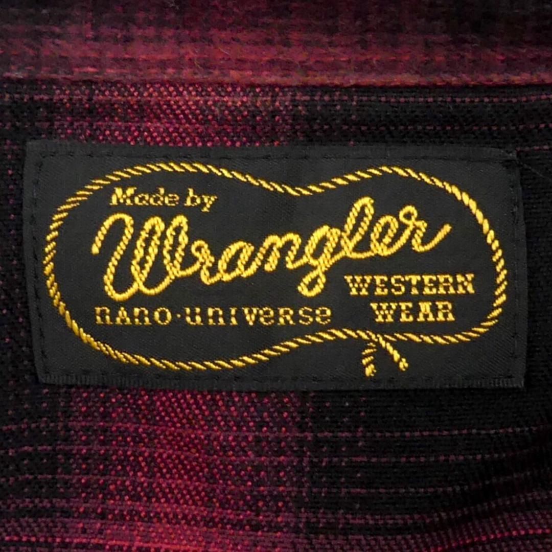 ウエスタンシャツ メンズ Wrangler ラングラー M メンズ 赤X6926