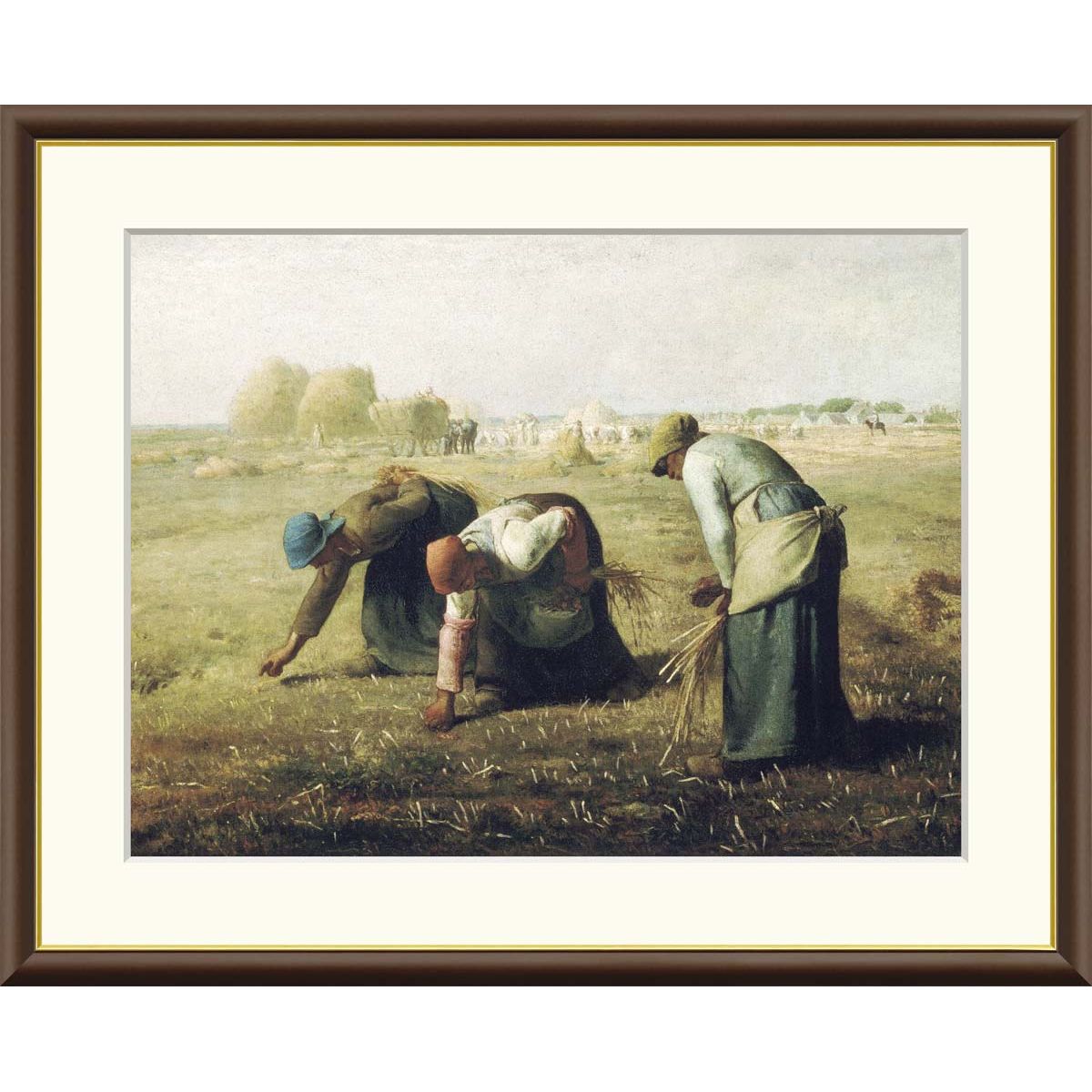 絵画 世界の名画 落穂拾い ジャン＝フランソワ・ミレー 額入り
