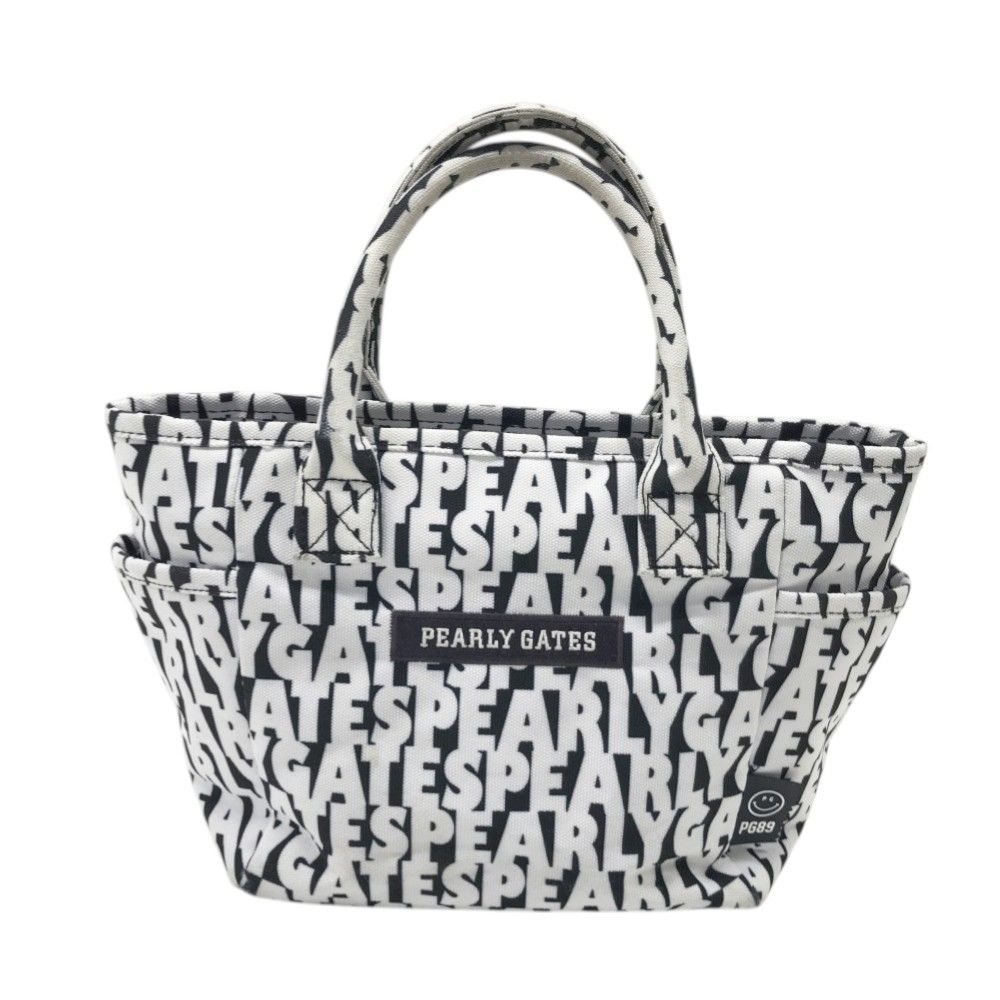 PEARLY GATES パーリーゲイツ  カートバッグ ニコちゃん ロゴ総柄 ホワイト系  [240101481813] ゴルフウェア ストスト