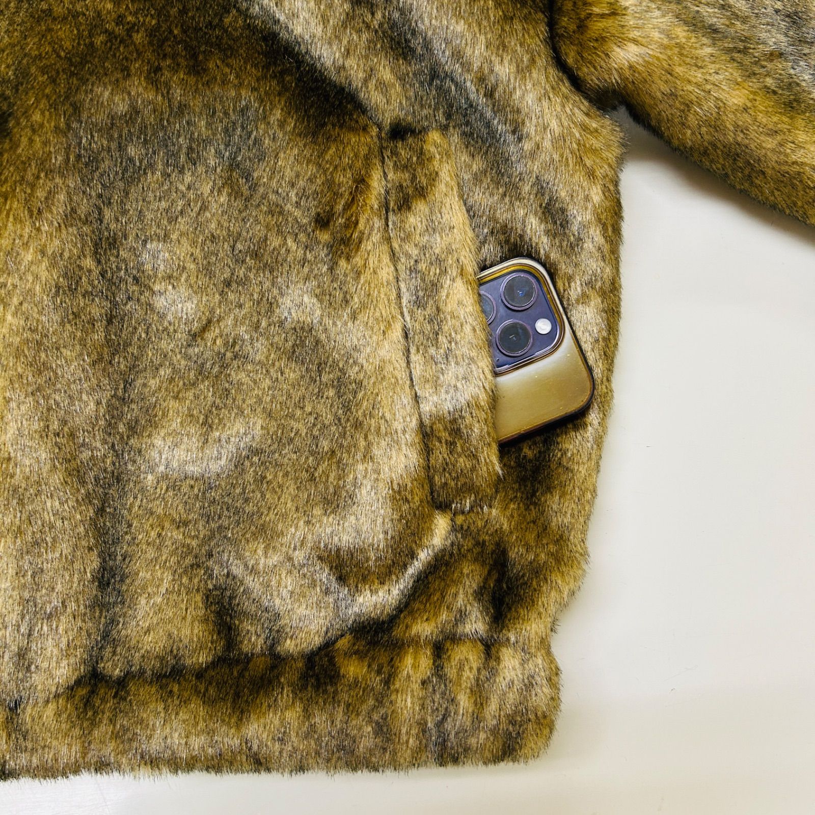 新作】【FUBU／フブ・Faux Far Hooded Jacket （ブラウン