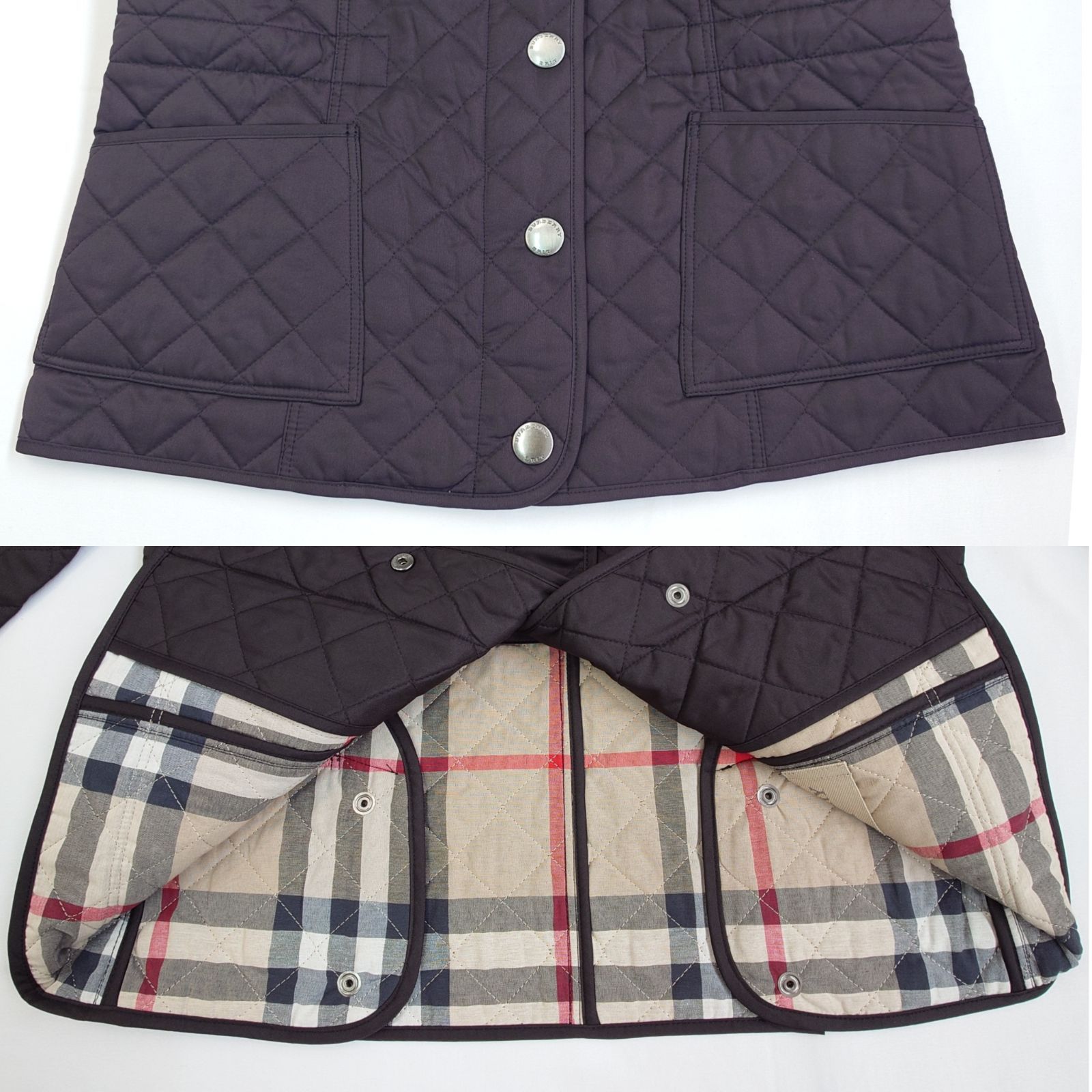 美品 BURBERRY BRIT ノバチェック さみし キルティングジャケット S  