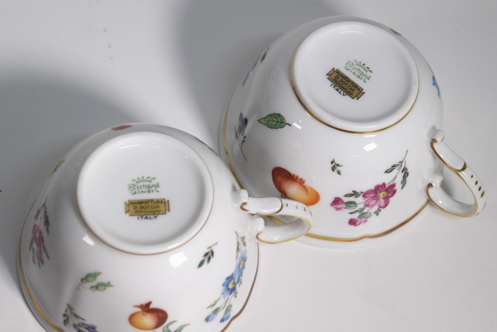 ジノリ 　イタリアンフルーツ 2点 リチャードジノリ イタリアンフルーツ C＆S 2客 USED品 - メルカリ