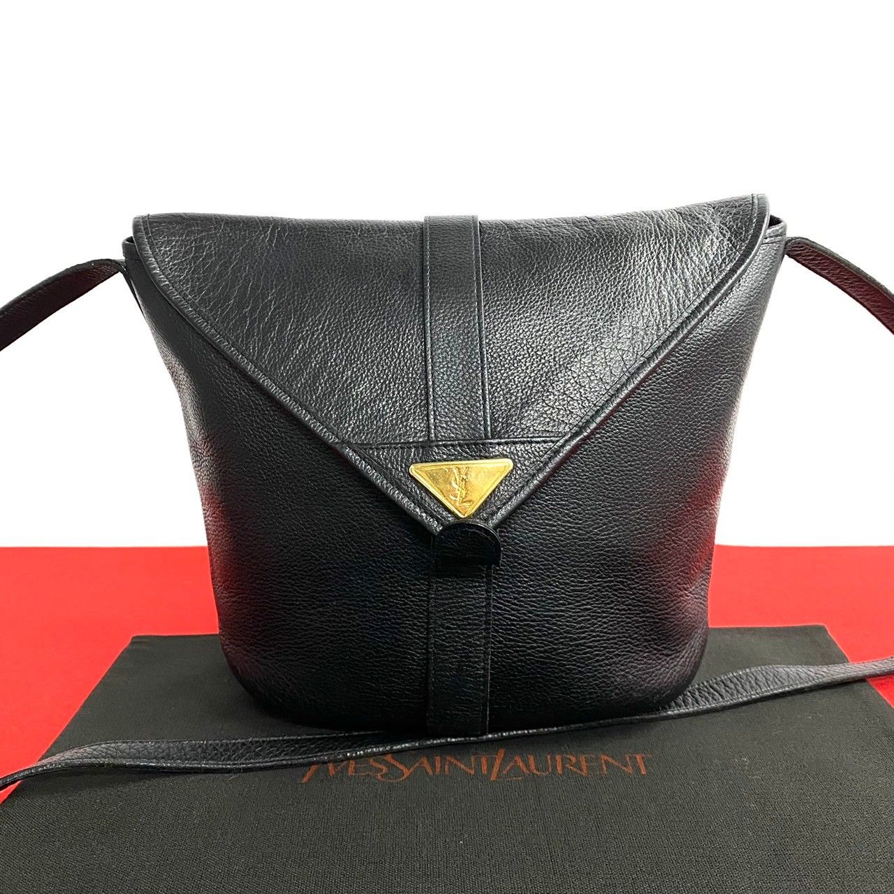 YSL 黒 レザー ショルダーバッグ 【公式通販】