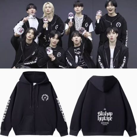 【StrayKids 着用 !】StrayKids  合HOP ダンス衣装 部屋着 寝間着 シンプル ヘビーウェイト ダル着 オーバーサイズ 練習着 春秋冬 服 メンズ レディース 男女 ウィメンズ スウェット ファスナー付き