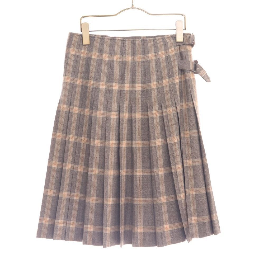 ★バーバリーロンドン★大人気★チェック柄【38】ベージュ　スカート バーバリーロンドン メガチェック柄 フレアスカート ベージュ