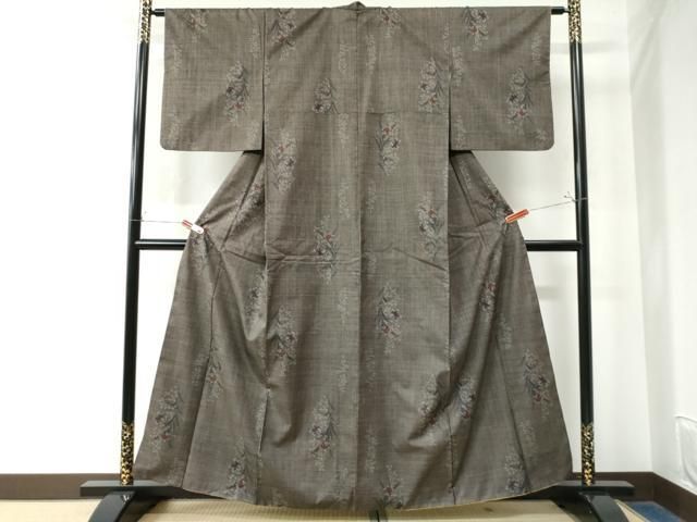 平和屋着物■本場大島紬　菱繋ぎ　逸品　az5138