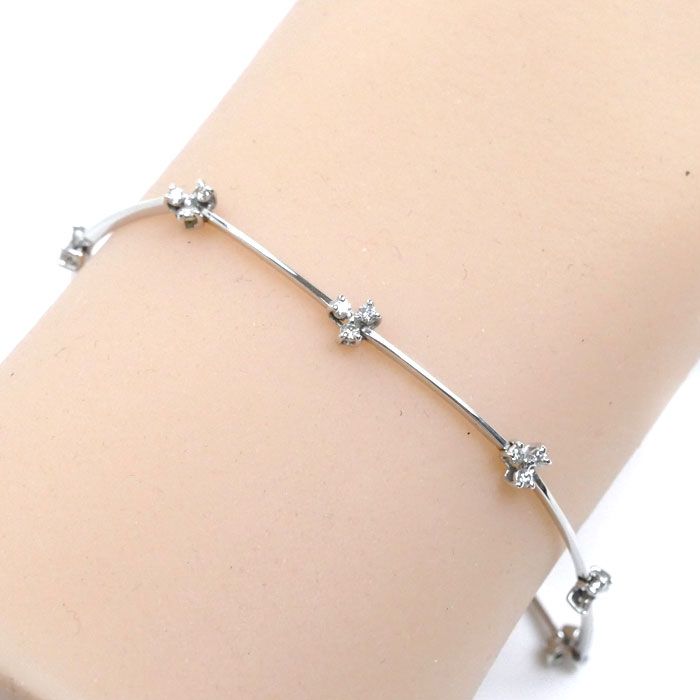 TASAKI タサキ K18WG ホワイトゴールド ダイヤ ブレスレット  