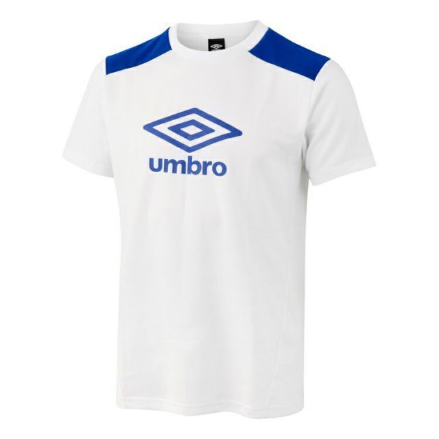 umbro アンブロ 半袖プラクティスシャツ ホワイト M UUUVJA65 WHT | スポーツ スポーツ用品 運動 服 衣類 ウエア トップス シャツ Tシャツ 半袖 吸汗速乾性 デザイン メッシュ 機能性 ロゴ サッカー 