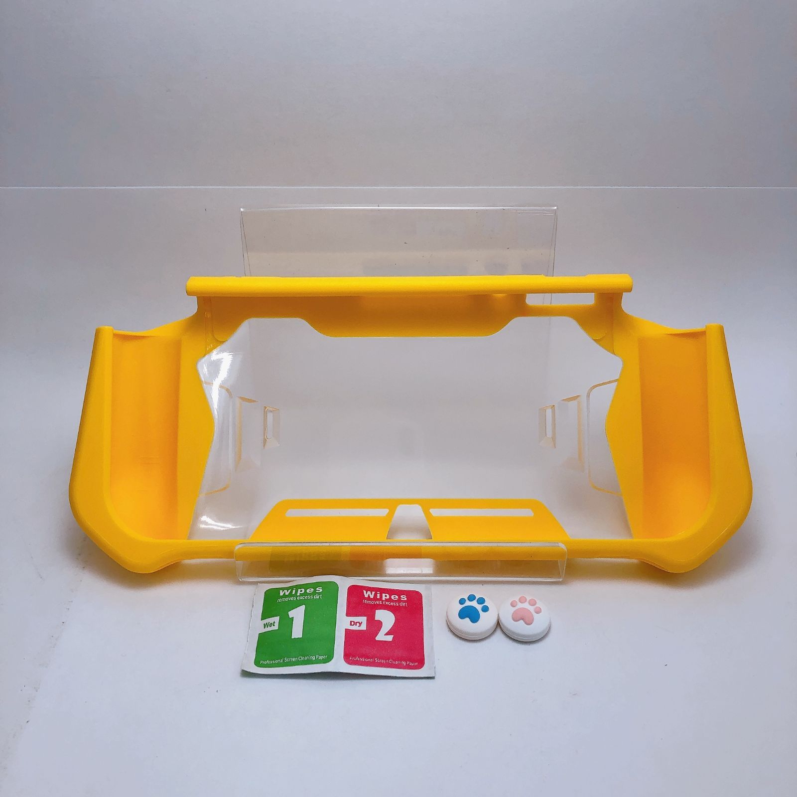 switch lite ケース フィルム 1枚付き イエロー・黄色 保護