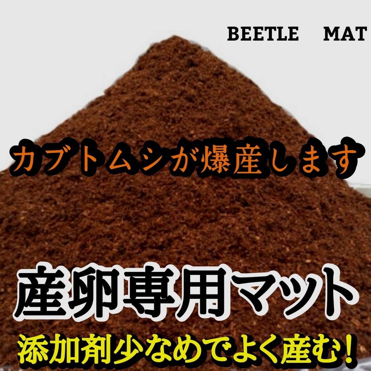 カブトムシの産卵 特選ビートルマット 70リットル オガを植菌で朽ちらせ室内で完熟発酵 添加剤少なめで産卵意欲が高まり多産へと導きます 保存にも便利なチャック付き袋