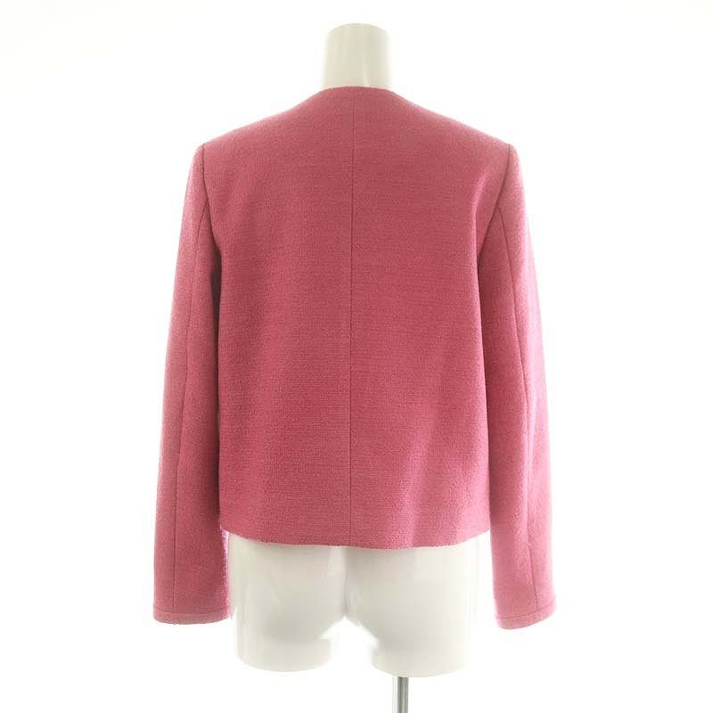 【美品】ESTNATION エストネーション ツイードジャケット36 エストネーション ESTNATION ノーカラー ツイードジャケットブレザー